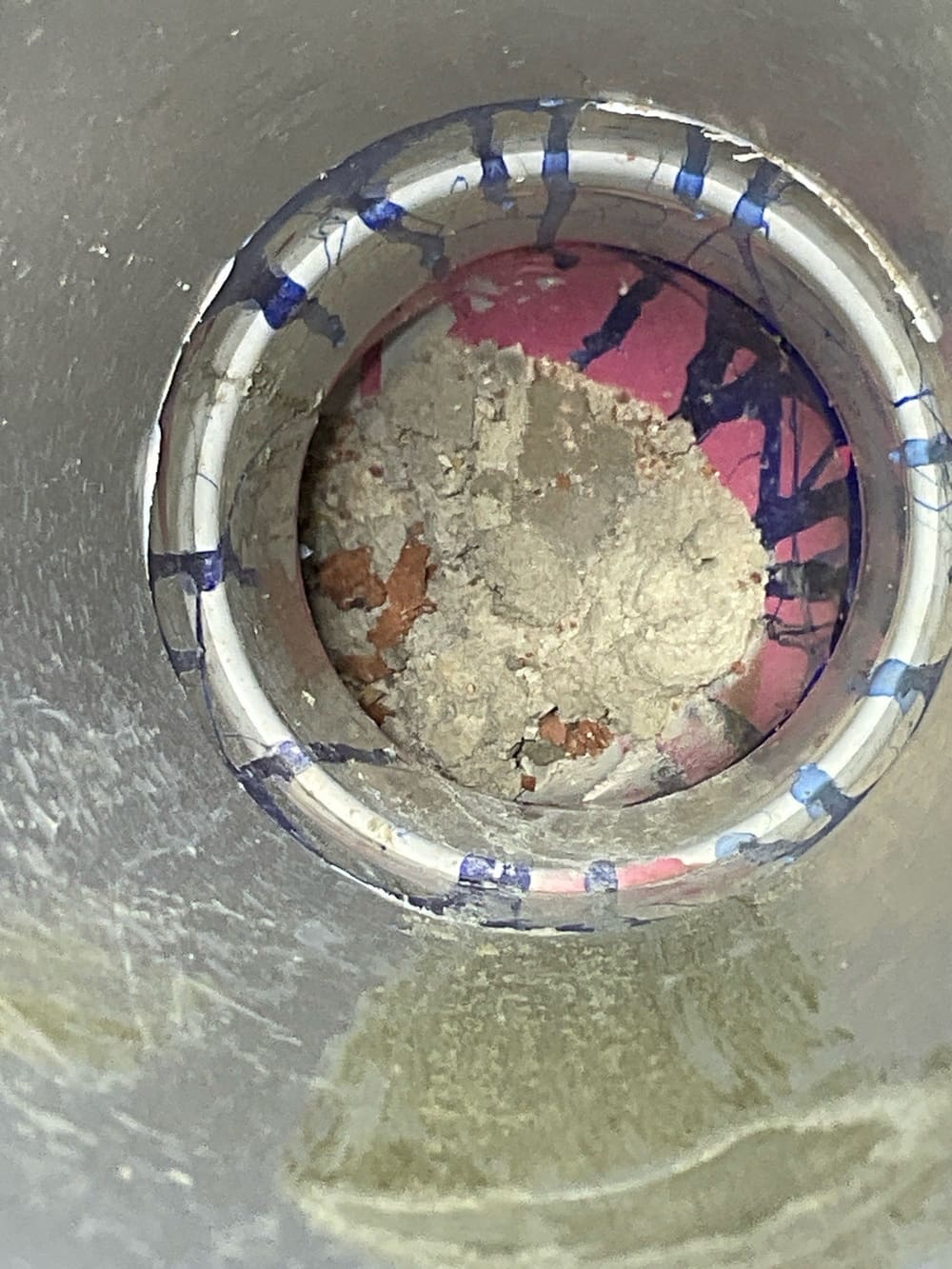 Blocked/broken pipe, recorded during a building inspection in Manor Lakes