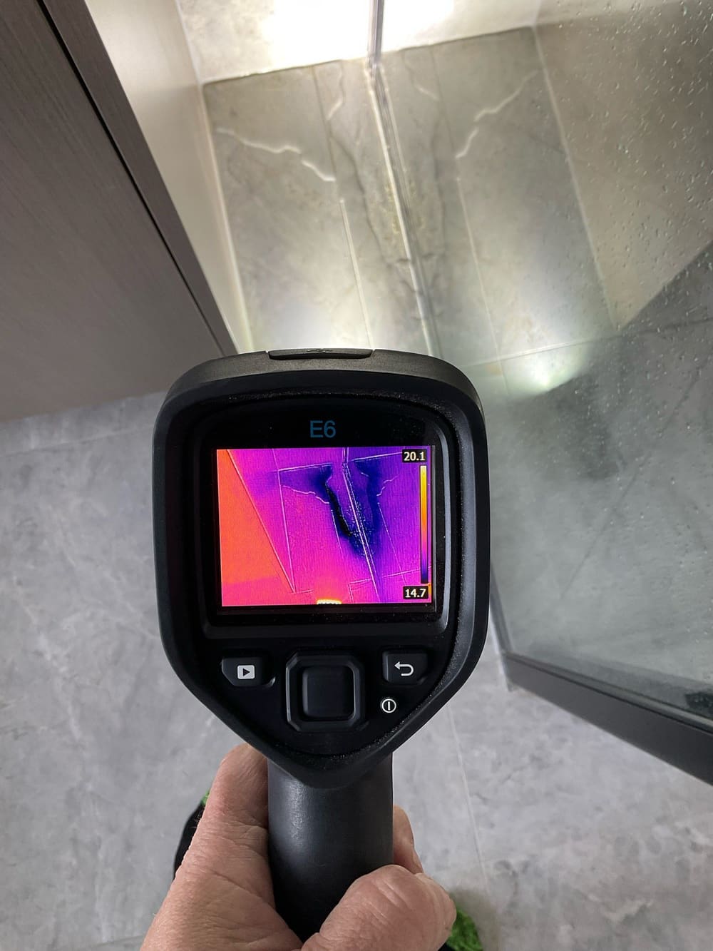 Shower leak present, recorded during a pre-purchase inspection in Manor Lakes