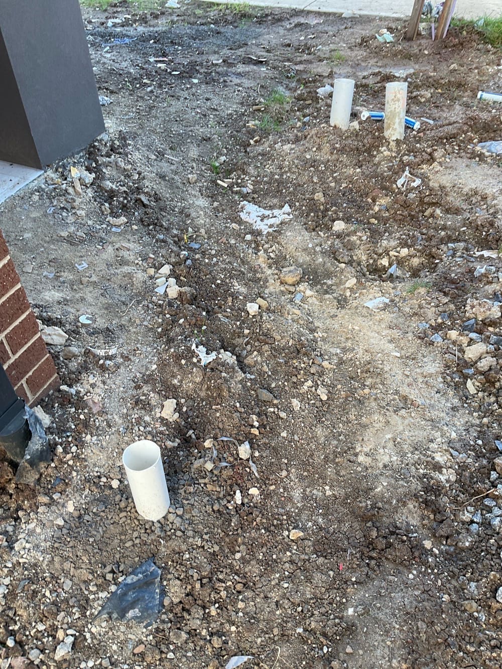 Uncapped pipe, recorded during a building inspection in Manor Lakes