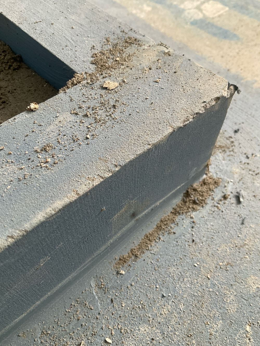 Torn membrane in a wet area, caught before the tiler arrived, found during a waterproofing inspection in Lara